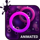 Purple Rings Animated Keyboard ícone