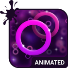 Purple Rings Animated Keyboard أيقونة