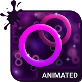 Purple Rings Animated Keyboard icône