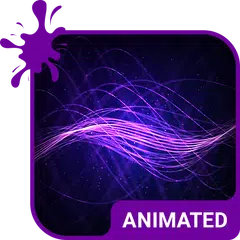 Purple Waves Animated Keyboard APK 下載