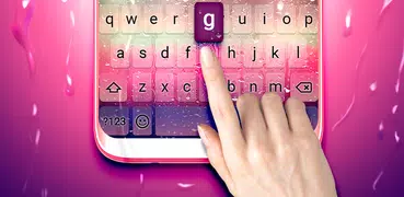 Rain Keyboard Background Theme