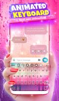 Rain Keyboard Background Theme پوسٹر