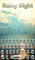 Rainy Night Keyboard Wallpaper capture d'écran 2