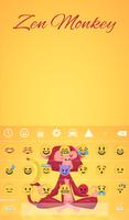 Zen Monkey Animated Keyboard captura de pantalla 3