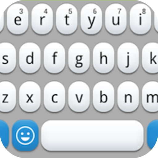 Emoji Keyboard+ White Blue