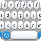 Emoji Keyboard+ White Blue ícone