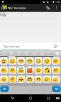 Emoji Keyboard+ White Blue screenshot 1
