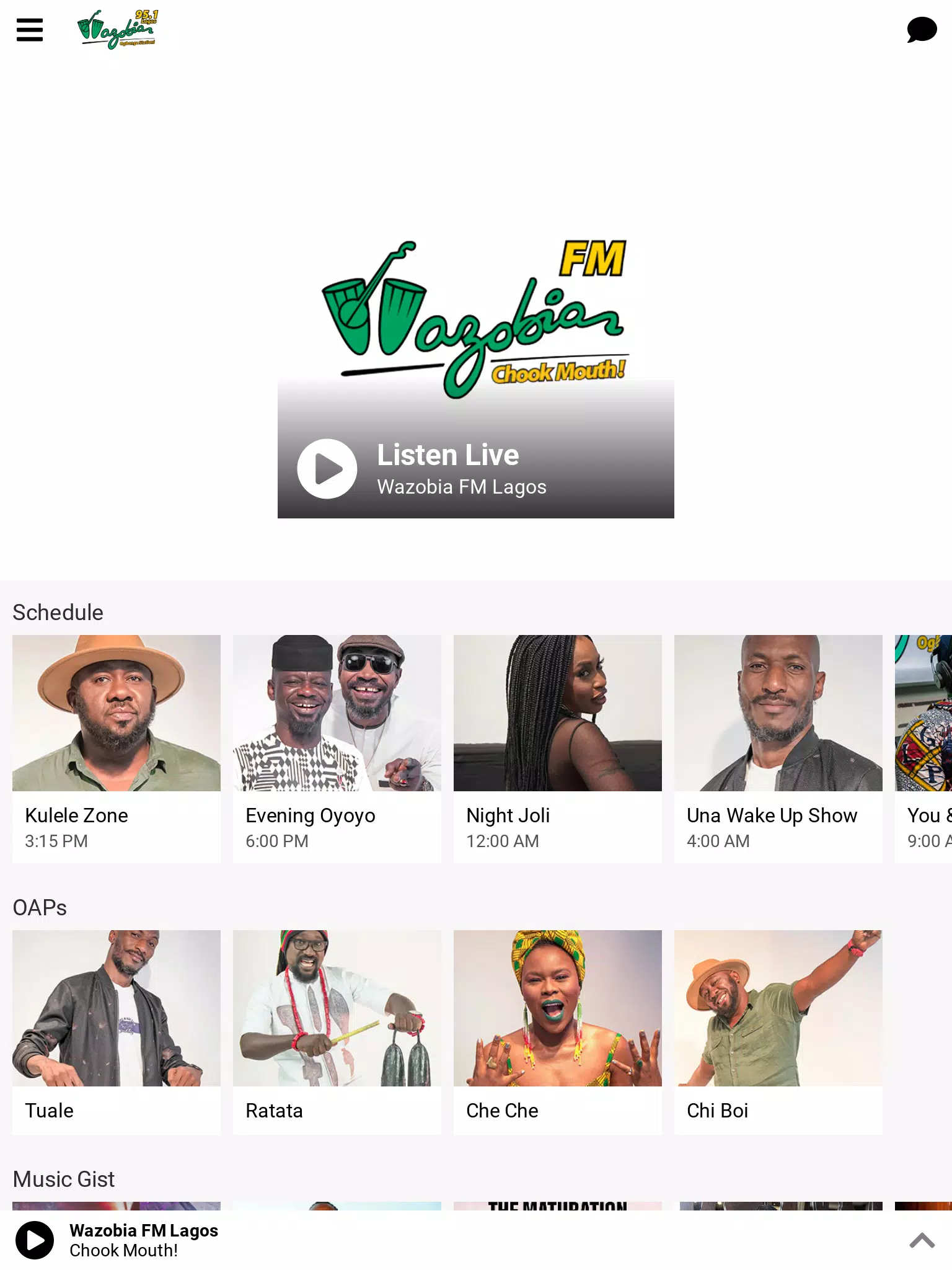 Wazobia FM Lagos Nigeria radio stream - listen online for free at