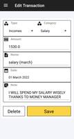برنامه‌نما Money Manager عکس از صفحه