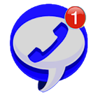 Golden blue plus chat icon