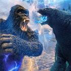 Godzilla Fracasser Ville Kong icône