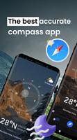 Smart compass app: weather forecast, GPS location Affiche