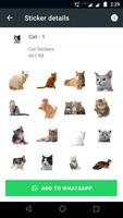 😺 Cat Stickers 🐈 for WAStickerApps capture d'écran 1