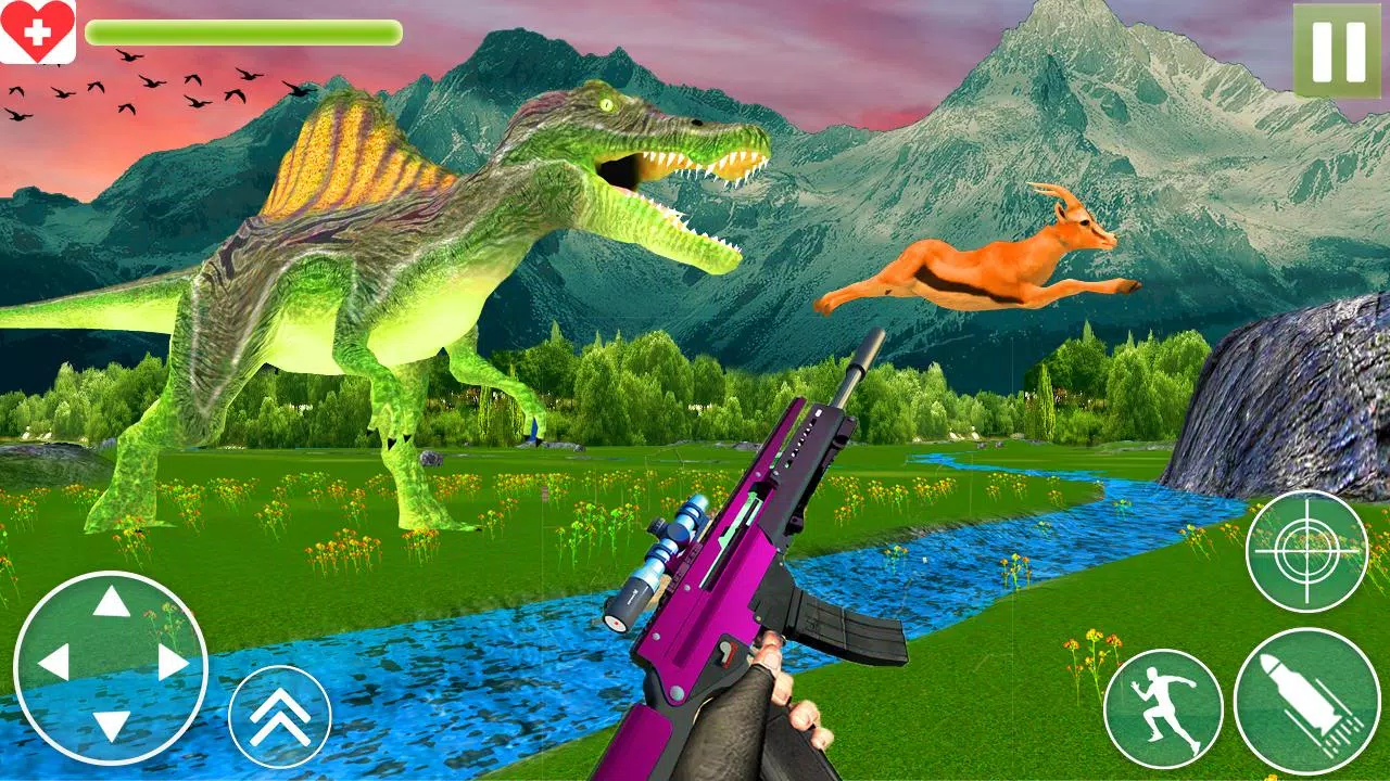 Jogo arma caça a dinossauros versão móvel andróide iOS apk baixar