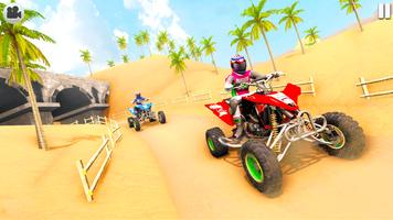 Motocross dirt sport quad bike постер