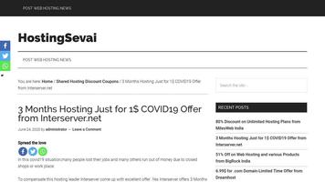 Web Hosting Discount Coupons from HostingSevai capture d'écran 1