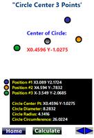 Circle Center 3 Points Calculator Affiche