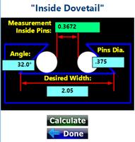 Dovetail Measuring Calculator screenshot 2