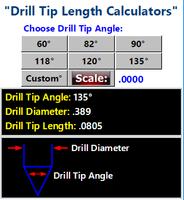 Drill Tip Length Calculator Affiche