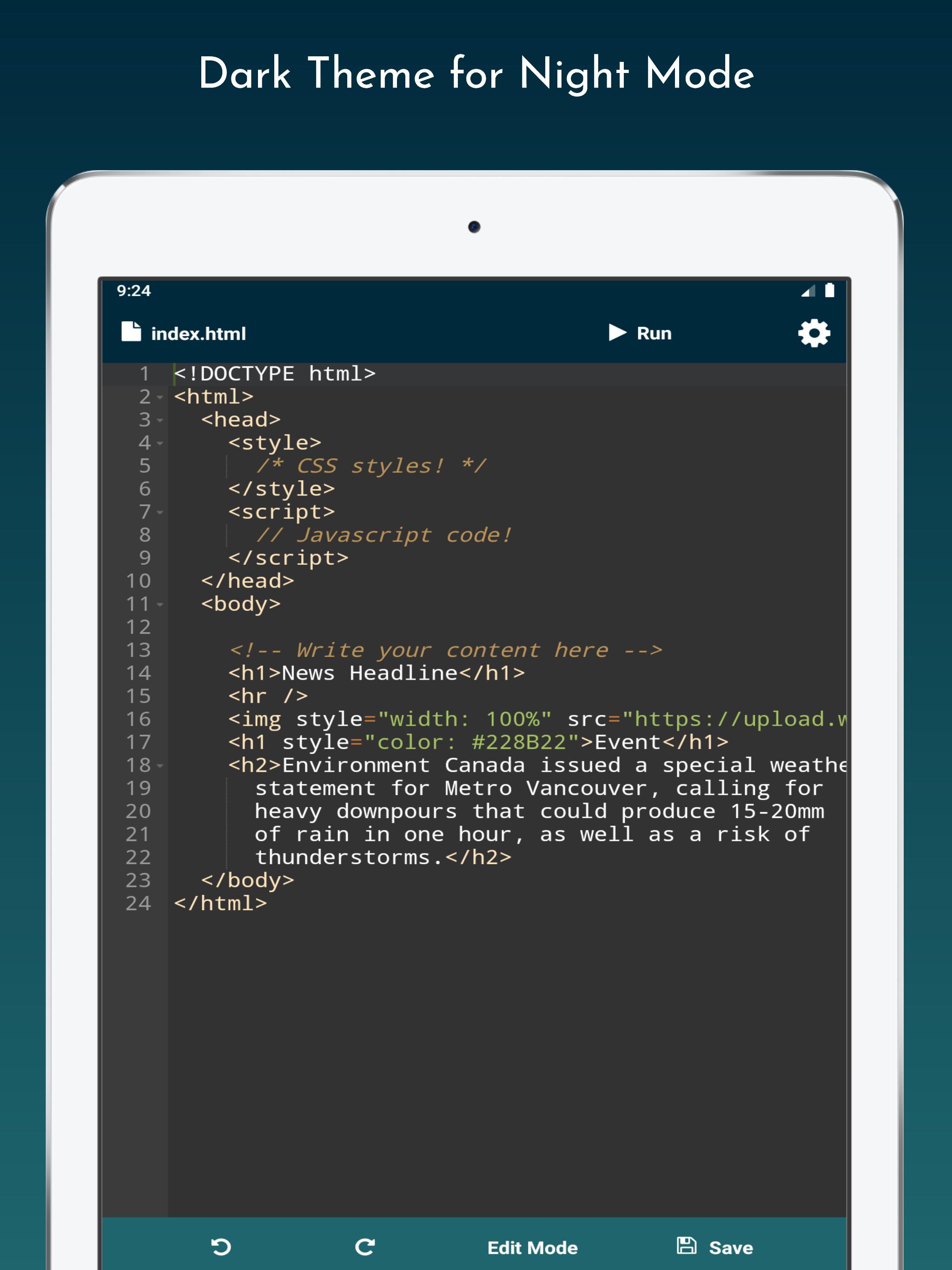 Web Editor Create Webpage With Html Css Js For Android Apk Download