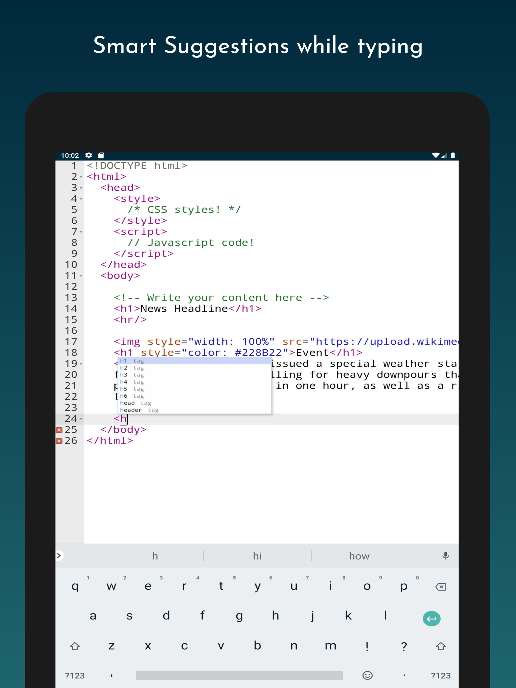 Web Editor Create Webpage With Html Css Js For Android Apk Download