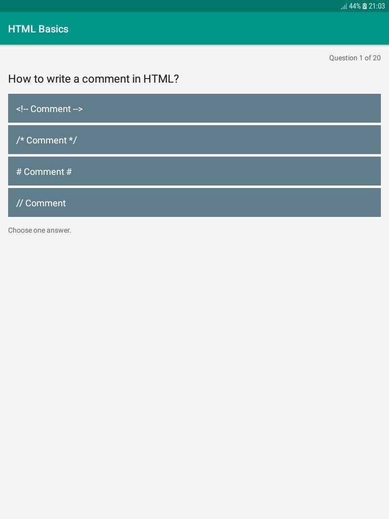 Html quiz