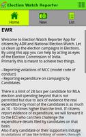 Election Watch Reporter (EWR) Cartaz