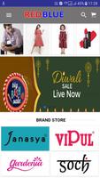 RedBlue Online Shopping App Affiche