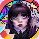 Wednesday Addams coloring book APK