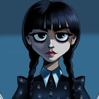 Wednesday Addams Sticker WA icono