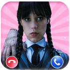 Wednesday Addams Video Call أيقونة