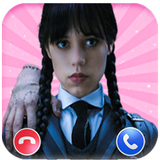 Wednesday Addams Video Call أيقونة