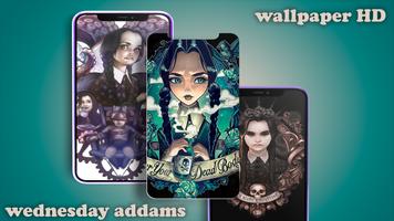 Wednesday Addams Wallpaper 4K โปสเตอร์