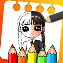 Wednesday Addams: Coloring APK