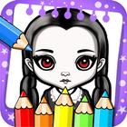 Colors Wednesday Addams icon