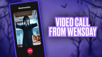 Венсдей Addams Fake Call App capture d'écran 1