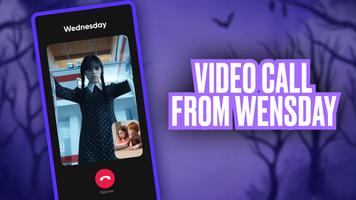 Венсдей Addams Fake Call App Ekran Görüntüsü 1