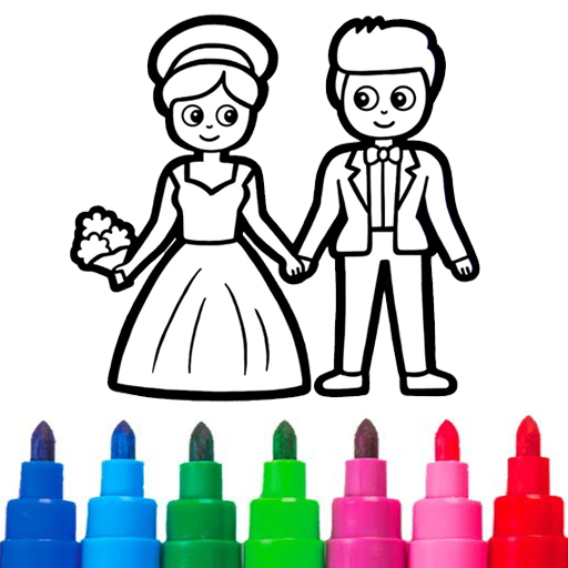 Glitter Wedding Coloring Pages