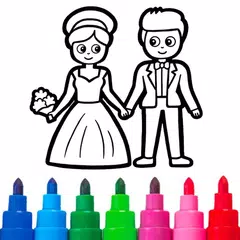 Glitter Wedding Coloring Pages XAPK Herunterladen