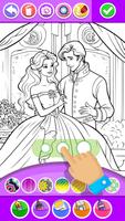 Glitter Wedding Coloring Pages Poster