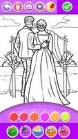 Glitter Wedding Coloring Pages captura de pantalla 1