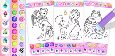 Princess Wedding Coloring Game