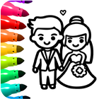 Princess Wedding Coloring Game simgesi