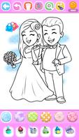 Princess Wedding Coloring Game تصوير الشاشة 1