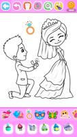 Princess Wedding Coloring Game تصوير الشاشة 2
