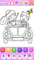 Princess Wedding Coloring Game captura de pantalla 3