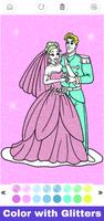 Glitter Wedding Coloring Book постер