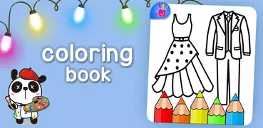 Dresses Coloring Book Glitter