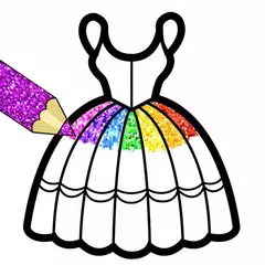 Baixar Dresses Coloring Book Glitter XAPK