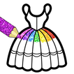 Dresses Coloring Book Glitter